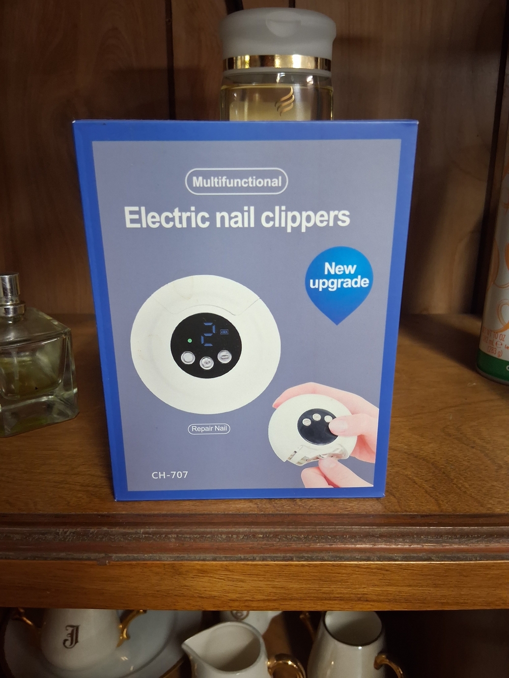 Multifunctional Electric Nail Clippers - White & Blue Packaging